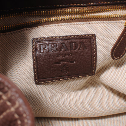 Prada Cervo Antik Drawstring Shopping Bag Bruciato 7 of 8