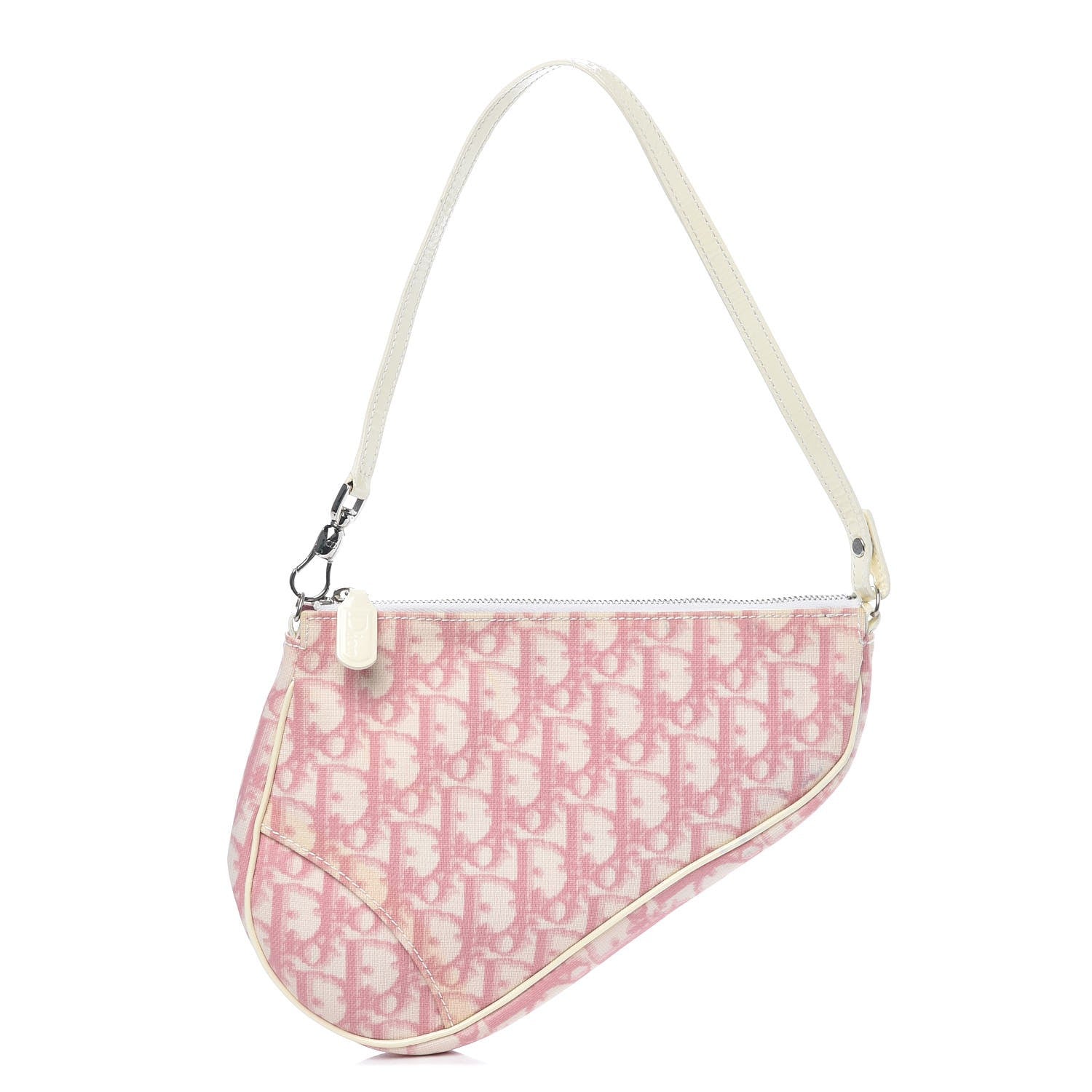 Christian Dior Monogram Mini Saddle Pochette Pink 1 of 9