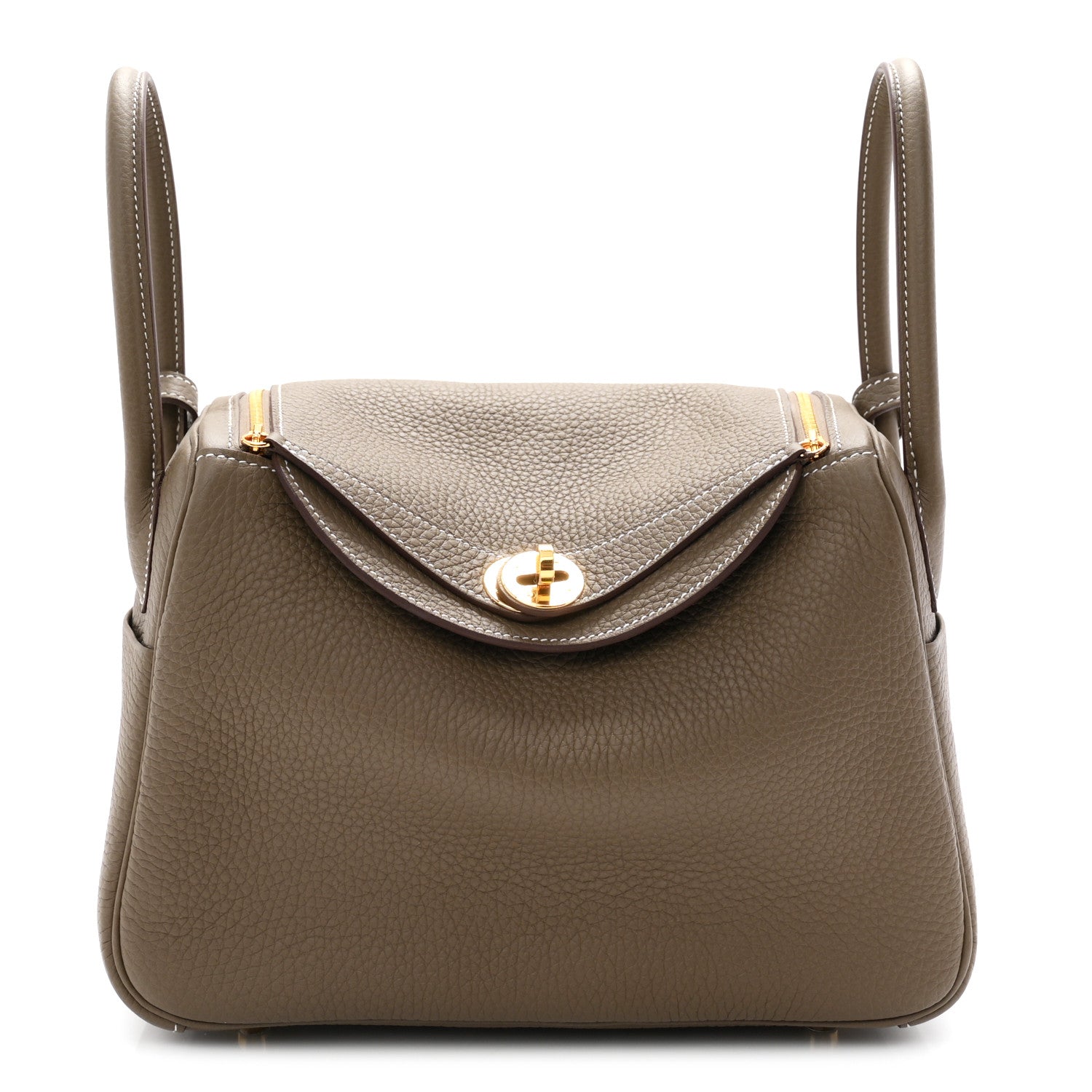 Hermes Taurillon Clemence Lindy 26 Etoupe 1 of 11
