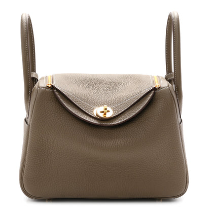 Hermes Taurillon Clemence Lindy 26 Etoupe 1 of 11