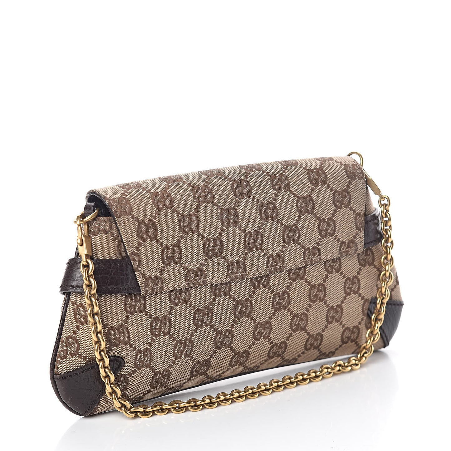 Monogram Horsebit Clutch Dark Brown