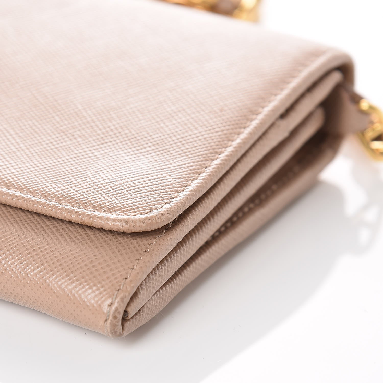 Prada Saffiano Metal Oro Chain Wallet Cammeo 12 of 12