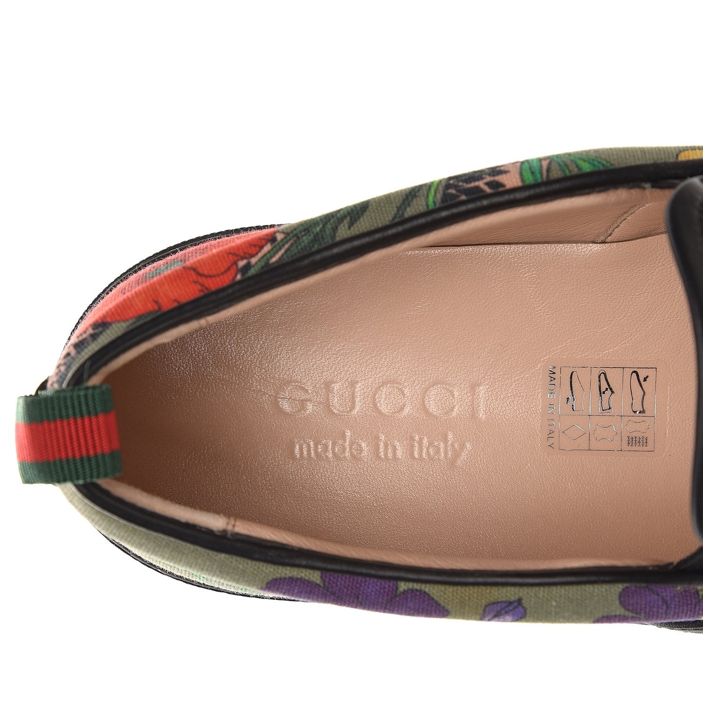 Canvas Miro Soft Calfskin Web Floral Snake Print Mens Dublin Slip On Sneakers 9.5 Militare Multicolor Black