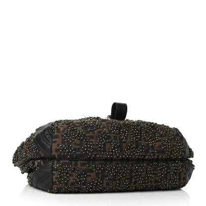 Fendi Nappa Zucca Studded Spy Tobacco 3 of 8