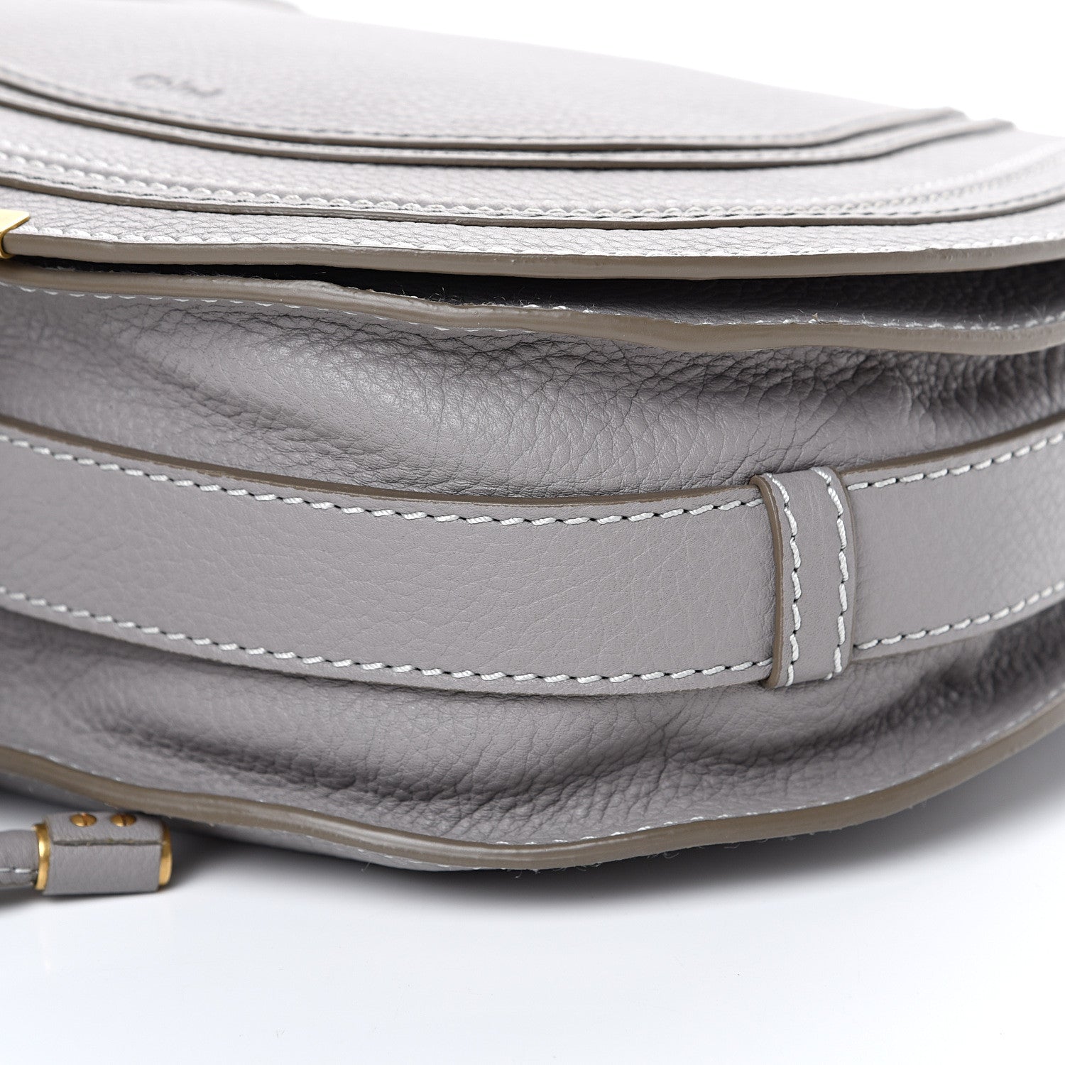 Chloe Calfskin Medium Marcie Round Crossbody Bag Cashmere Grey 10 of 10