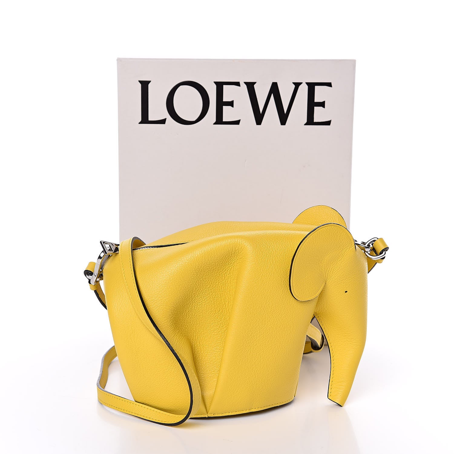 Loewe Calfskin Mini Elephant Crossbody Bag Yellow 9 of 9