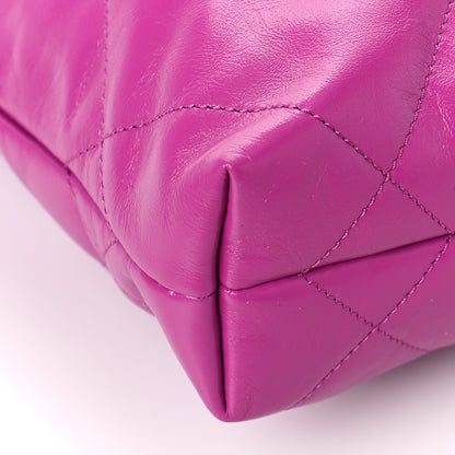 Chanel Shiny Calfskin Quilted Mini Chanel 22 Purple 8 of 10