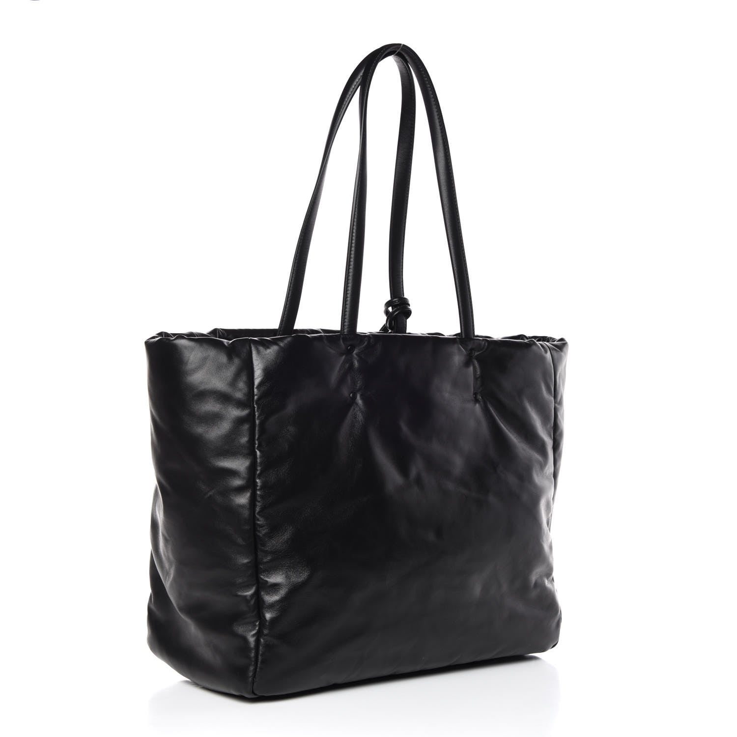 Prada Nappa Soft Large Shopper Tote Black Cobalto 3 of 10