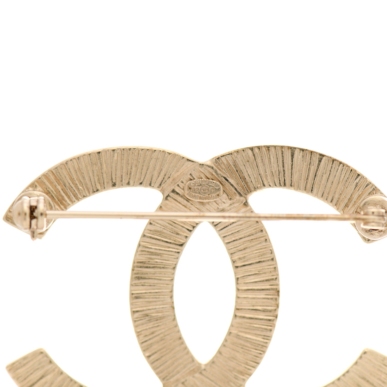 Chanel Pearl Studded CC Brooch Pin Gold 3 of 5