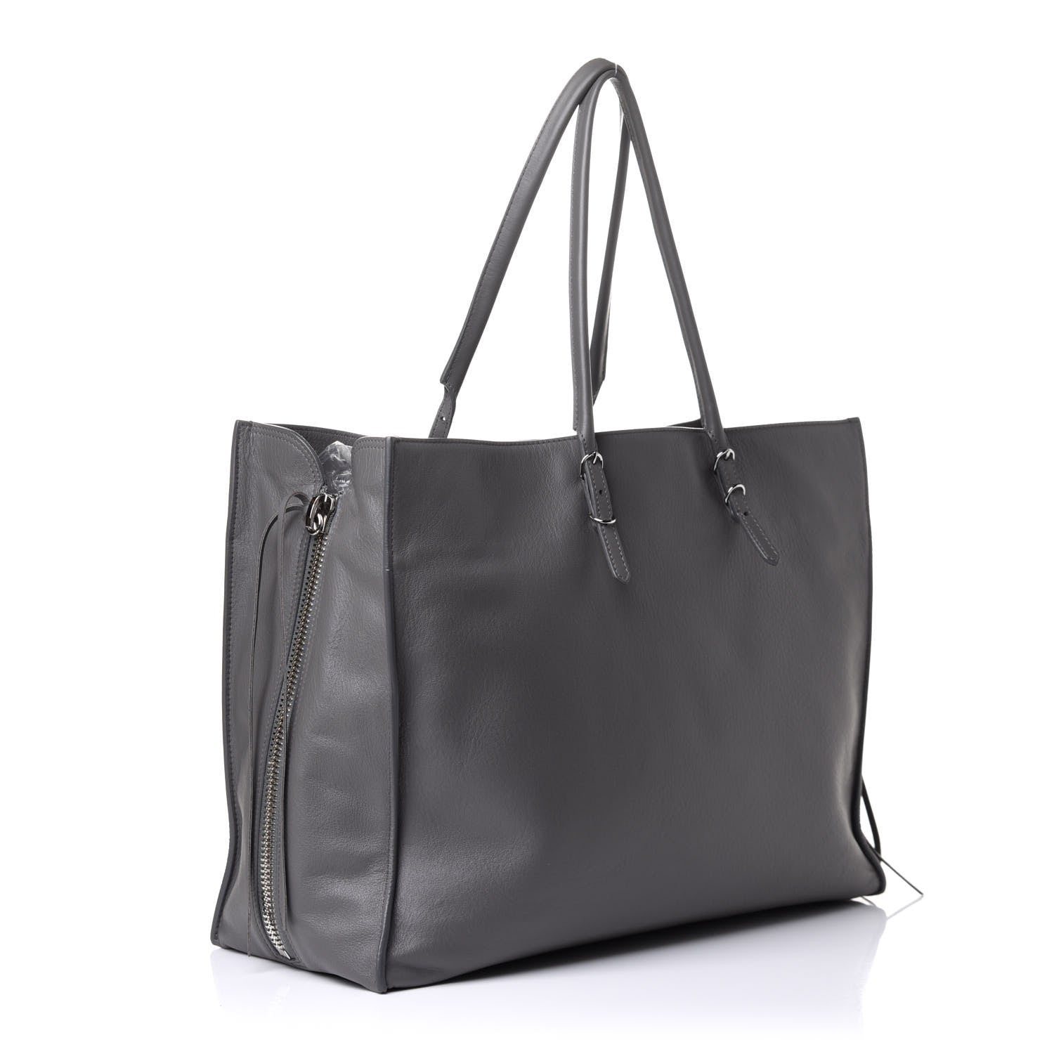 Balenciaga Veau Papier A4 Zip Around Tote Gris Acier 2 of 12