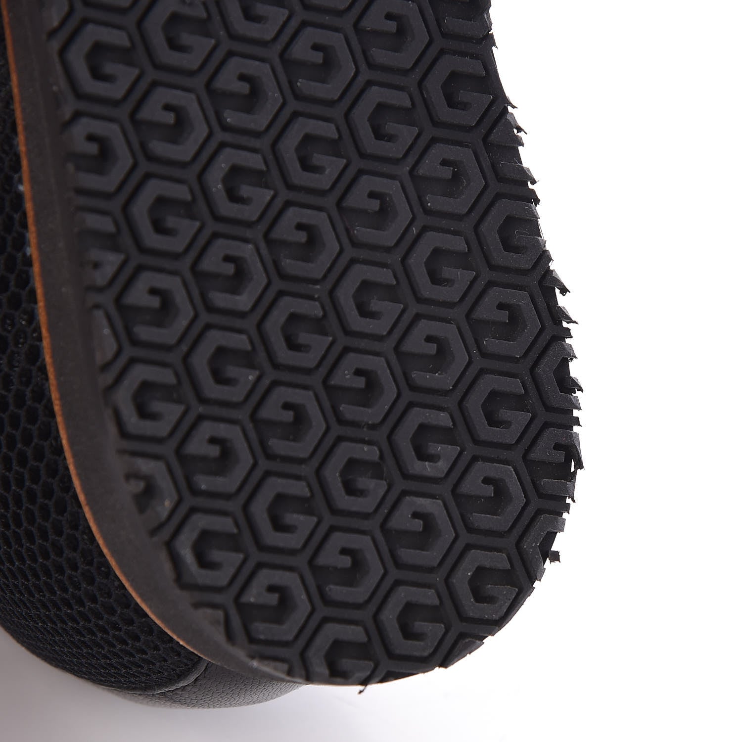 Gucci Calfskin Mesh Web Sneakers 35 Black 13 of 13