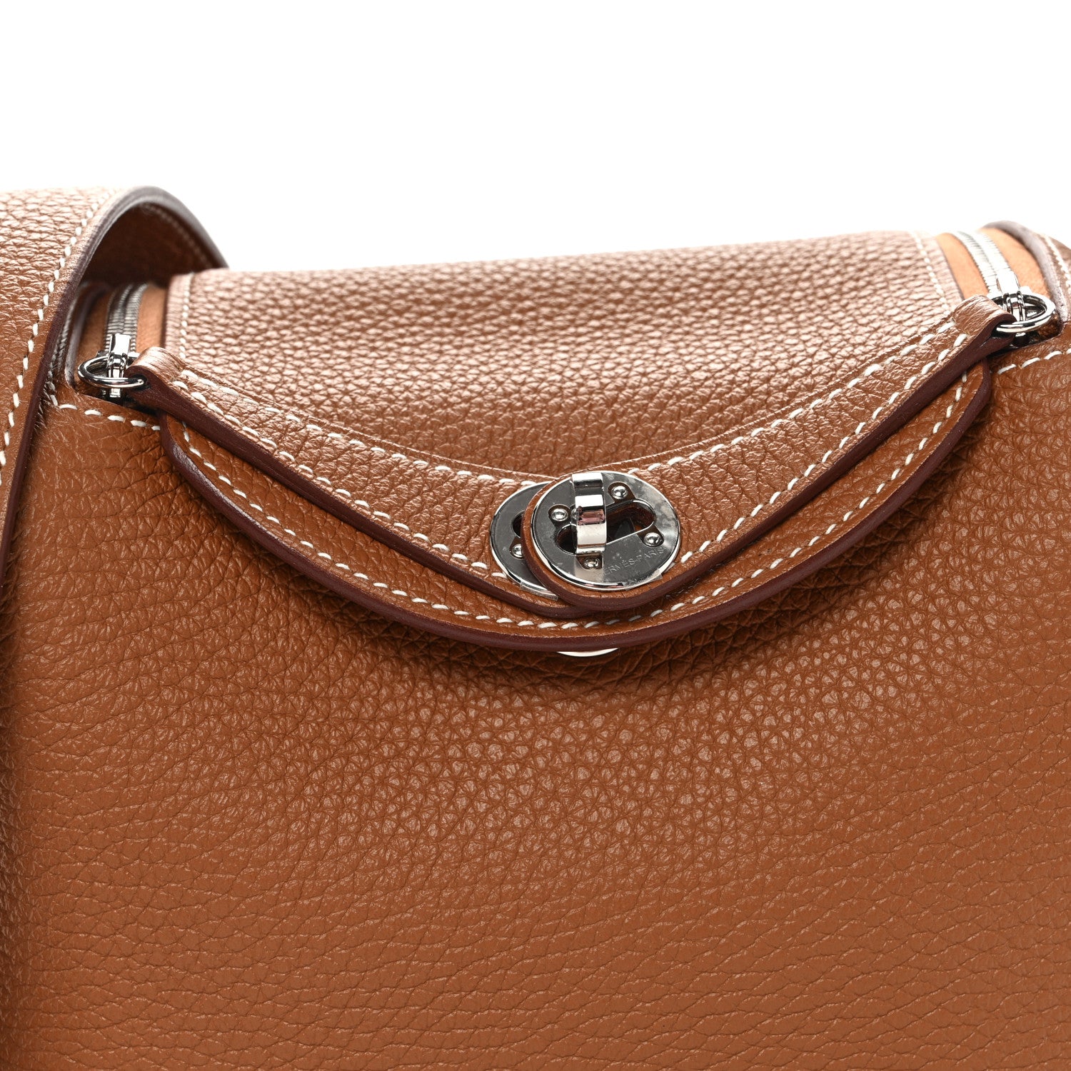 Hermes Taurillon Clemence Mini Lindy 20 Gold 8 of 10