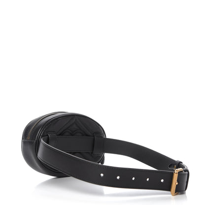 Gucci Calfskin Matelasse GG Marmont Belt Bag 75 30 Black 3 of 10