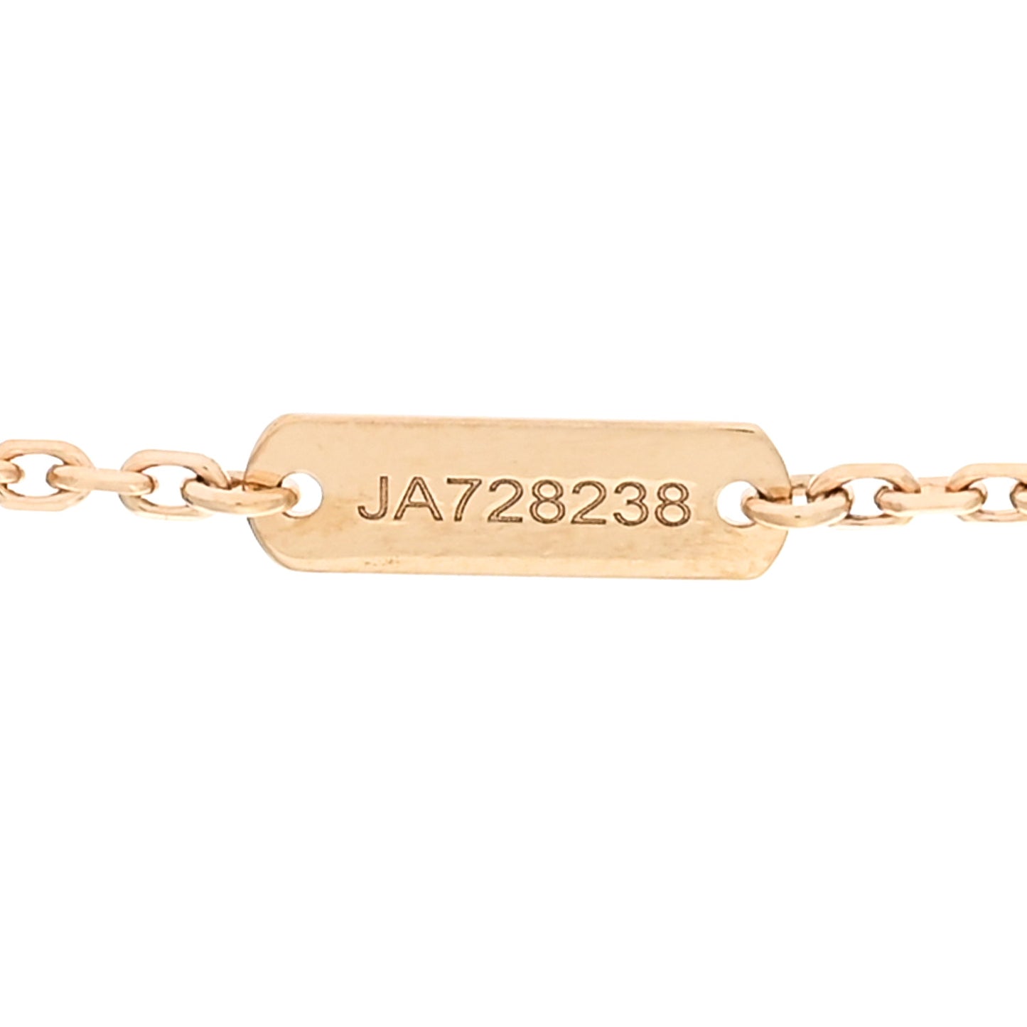 18K Yellow Gold Guilloche Vintage Alhambra Pendant Necklace