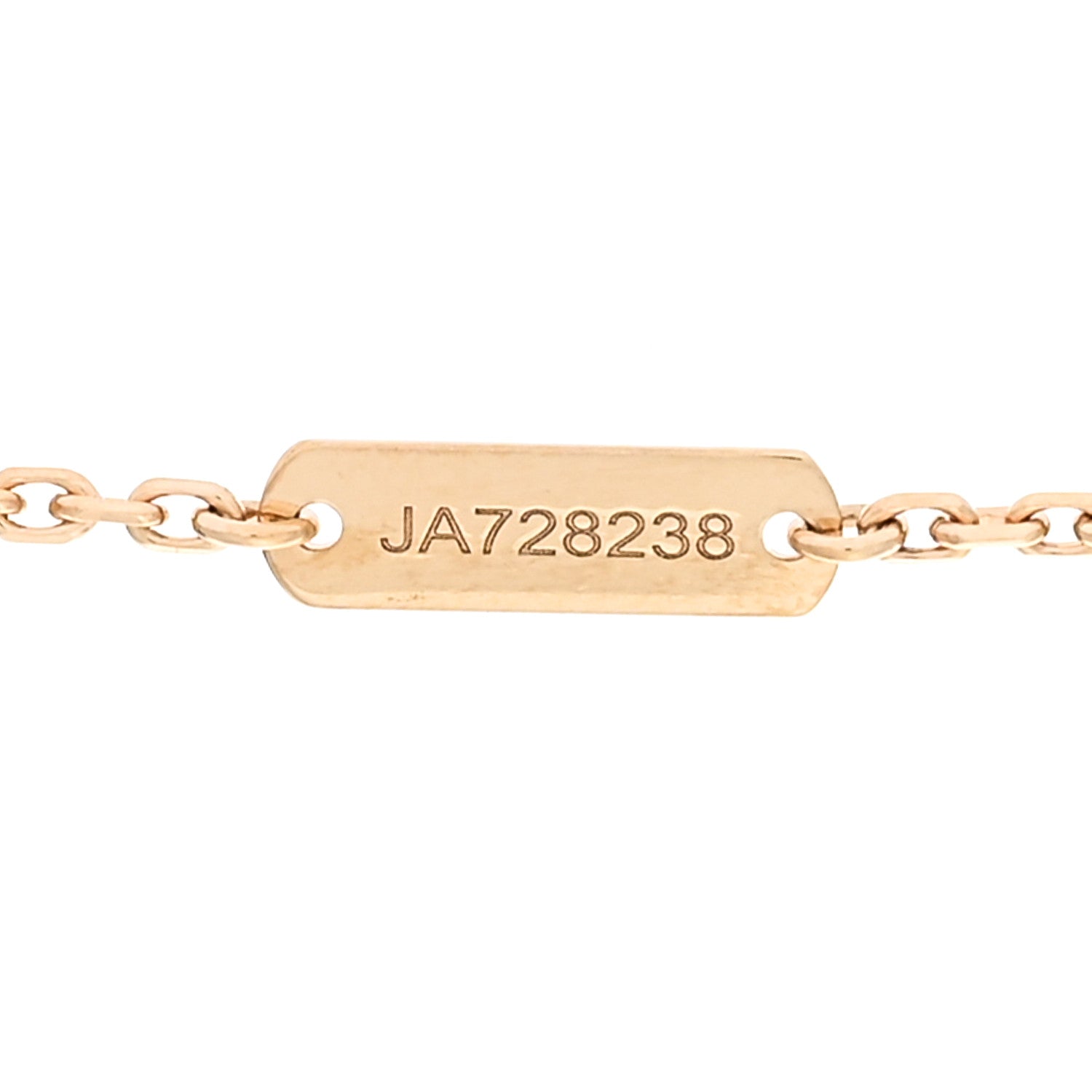 Van Cleef & Arpels 18K Yellow Gold Guilloche Vintage Alhambra Pendant Necklace 4 of 6