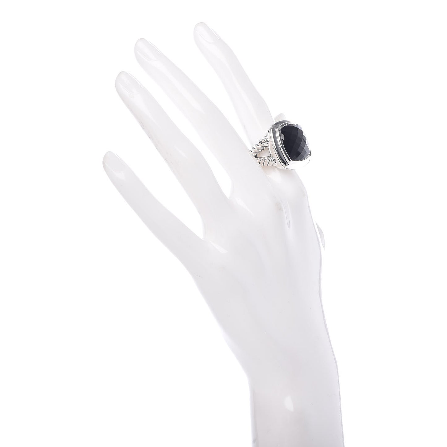 Sterling Silver Black Onyx 16mm Albion Ring 52 6