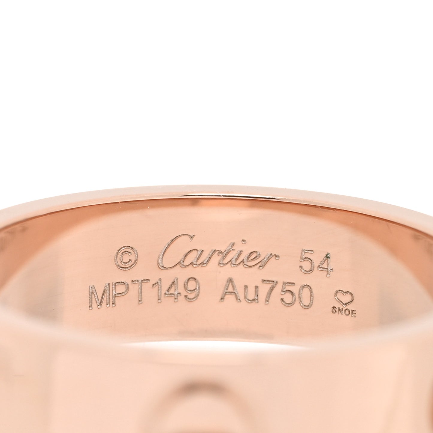 18K Pink Gold 5.5mm LOVE Ring 54 7