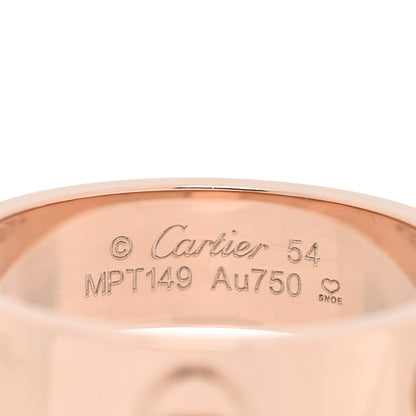 Cartier 18K Pink Gold 5.5mm LOVE Ring 54 7 4 of 5