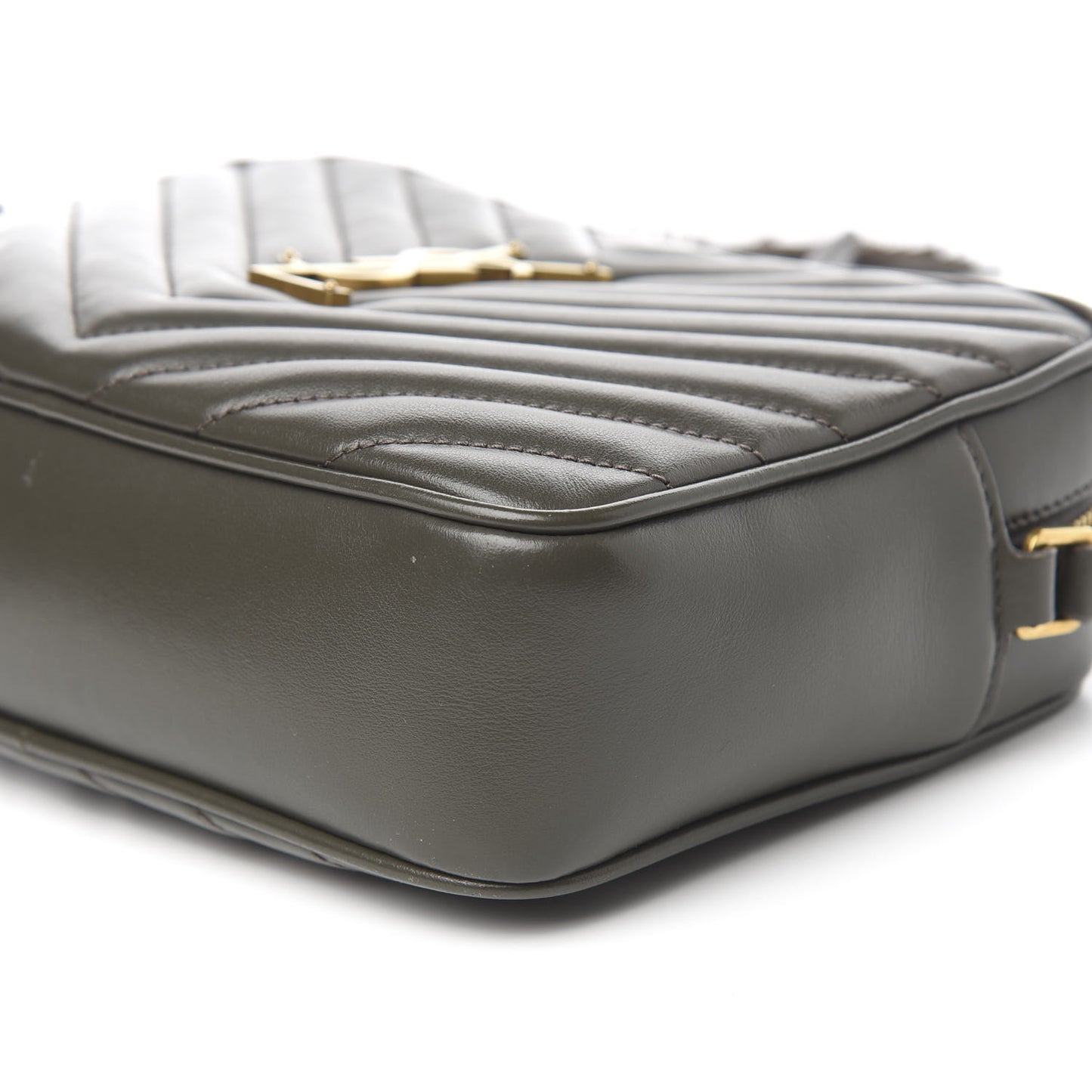 Calfskin Matelasse Monogram Lou Camera Bag Military Olive