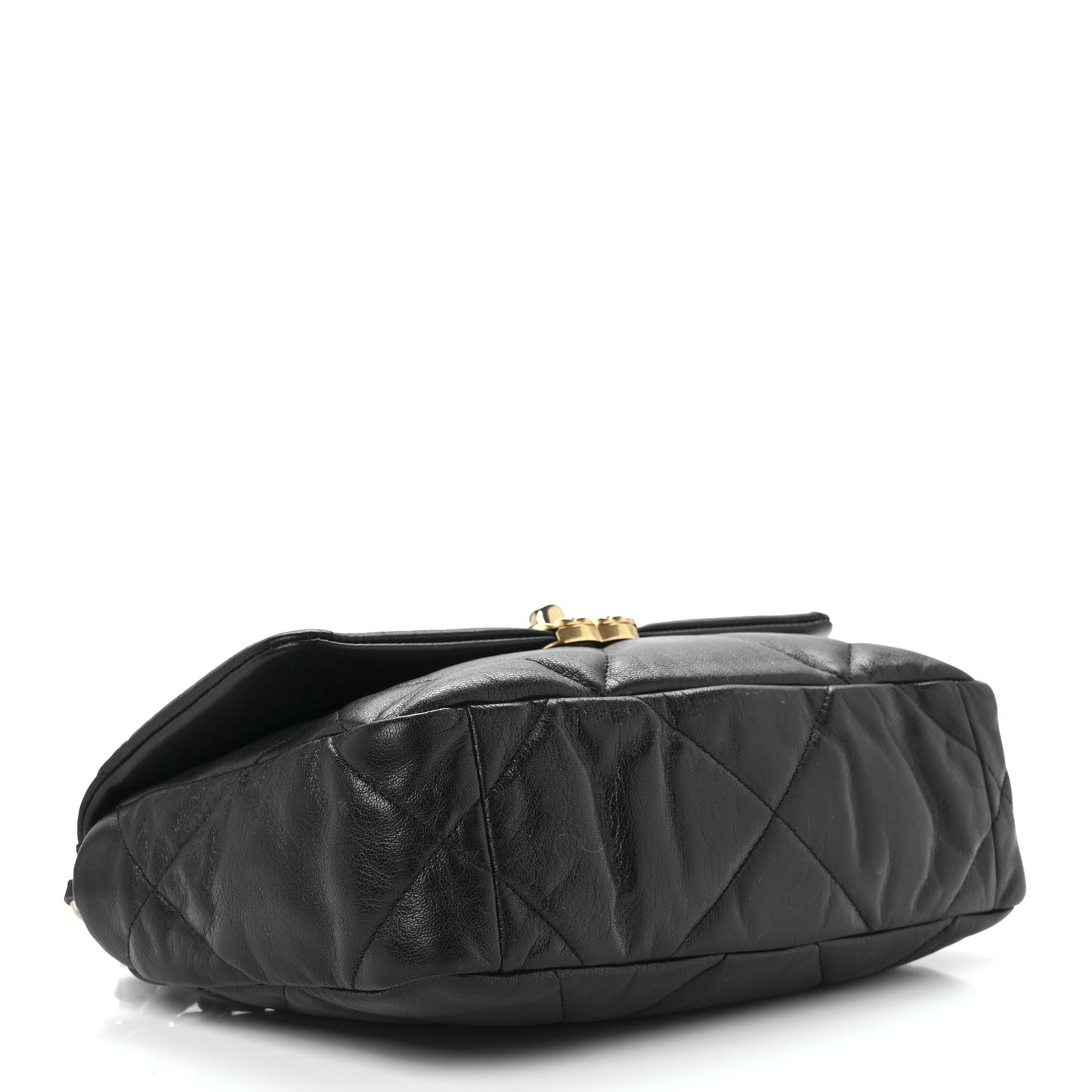 Goatskin Quilted Medium Chanel 19 Flap Black