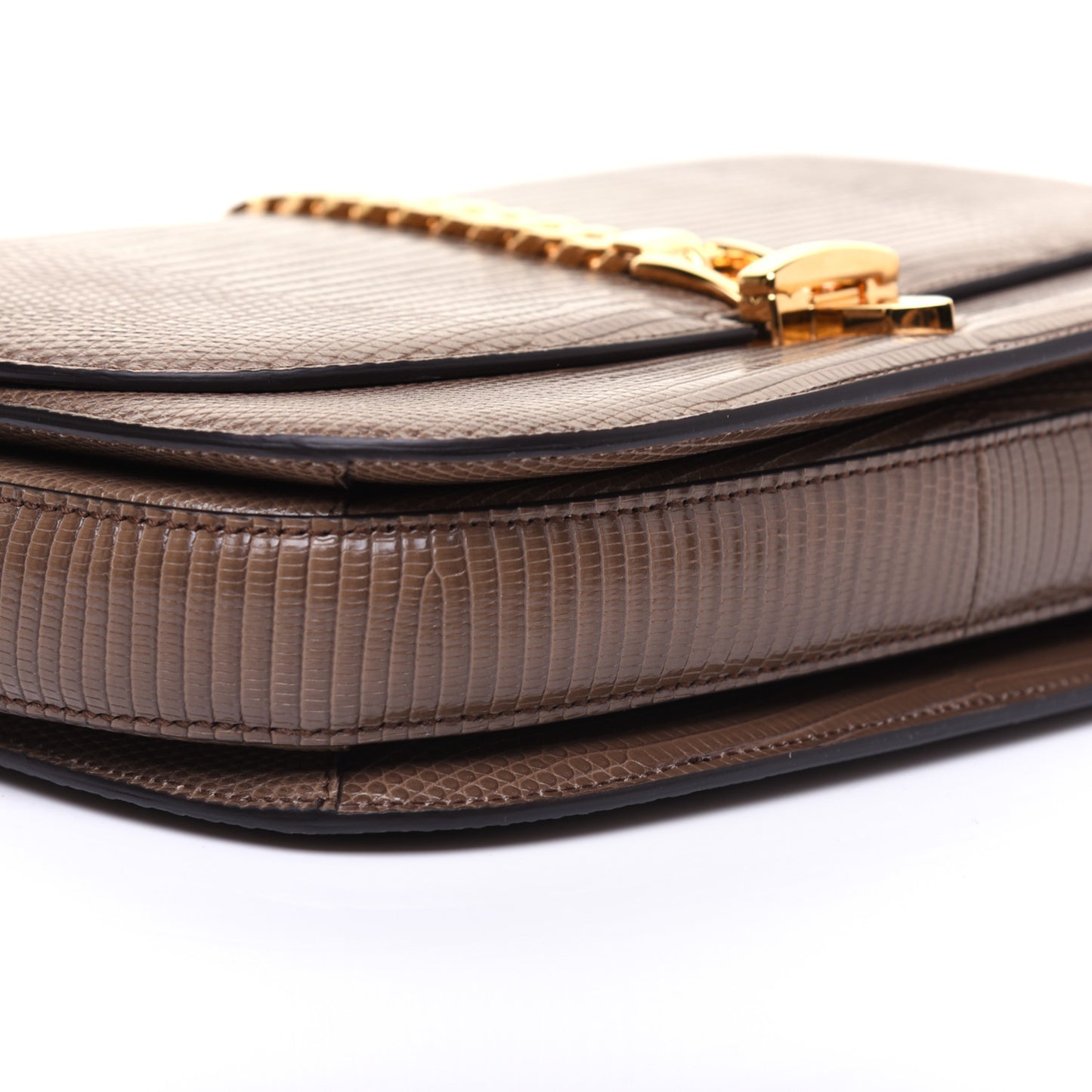 Lizard Small Sylvie 1969 Messenger Bag Taupe