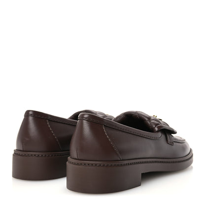 Chanel Lambskin Quilted CC Turnlock Loafers 39 Dark Brown 5 of 11