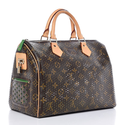 Louis Vuitton Monogram Perforated Speedy 30 Green 3 of 6