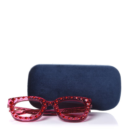 Gucci Acetate Crystal Heart GG0116S Sunglasses Fuchsia 8 of 8