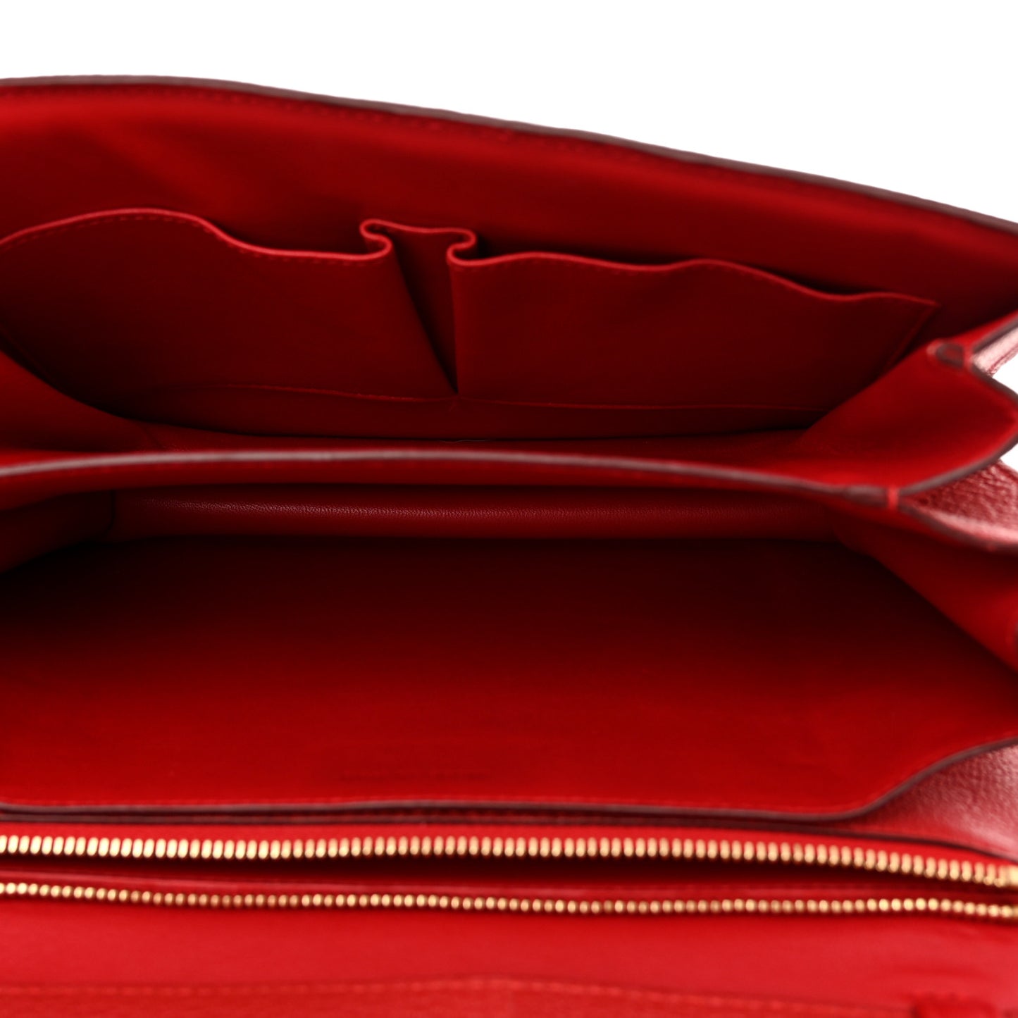 Goatskin Medium Classic Box Flap Bag Carmin
