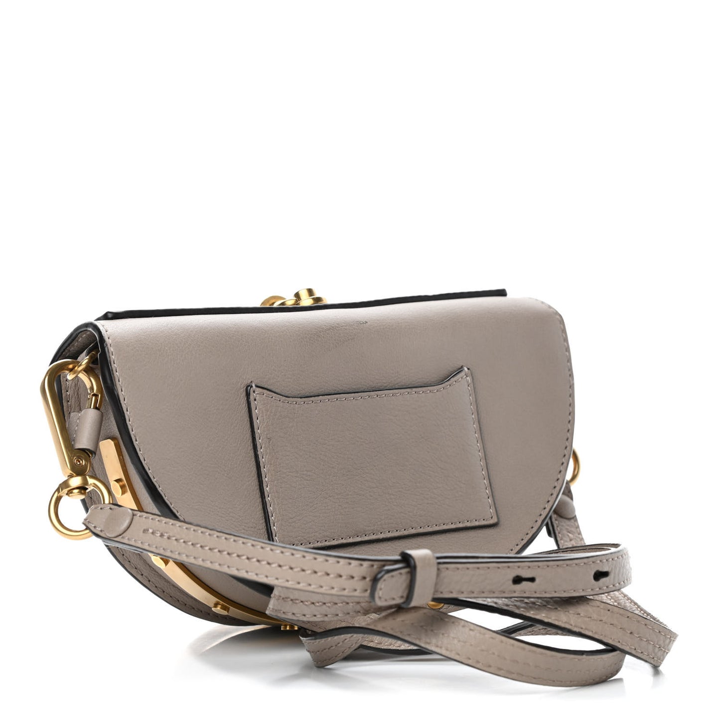 Calfskin Small Nile Bracelet Minaudiere Bag Motty Grey