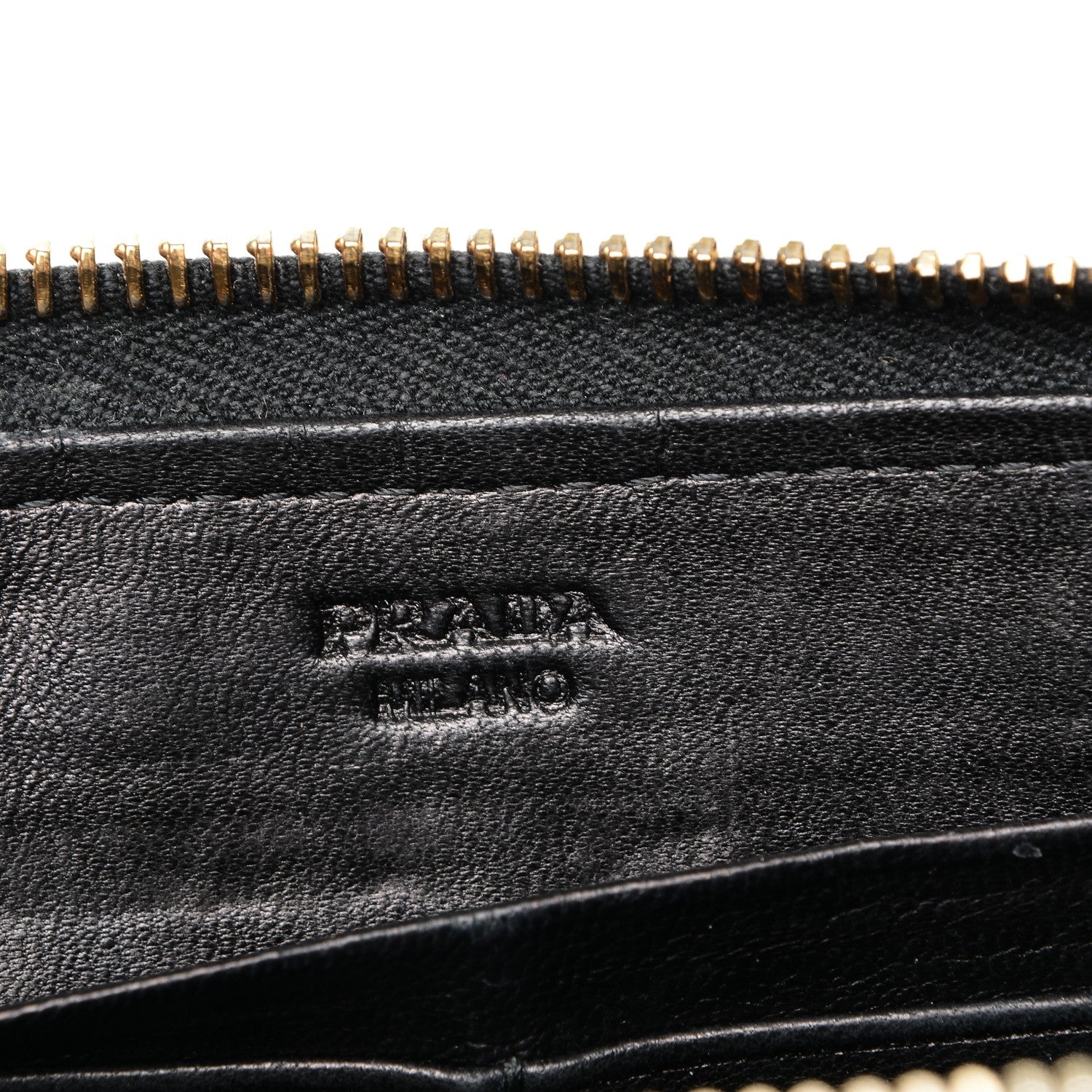 Prada Nappa Gaufre Zip Around Wallet Nero Black 6 of 6