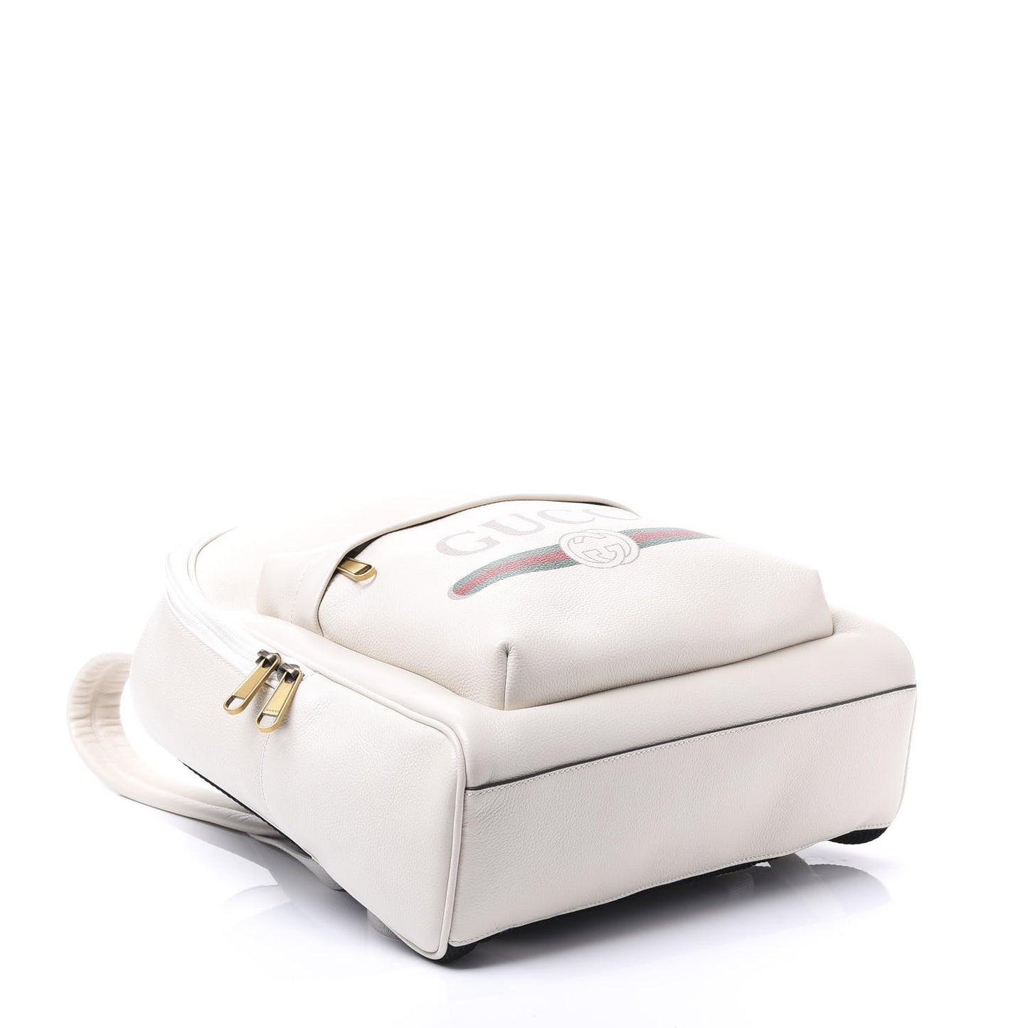 Calfskin Logo Day Backpack Mystic White