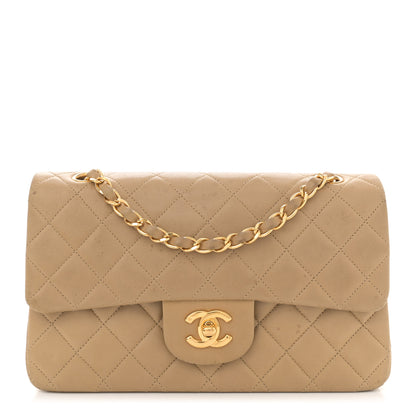 Chanel Lambskin Quilted Small Double Flap Beige 1 of 15