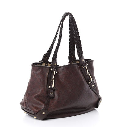 Gucci Guccissima Medium Pelham Shoulder Bag Dark Brown 2 of 8