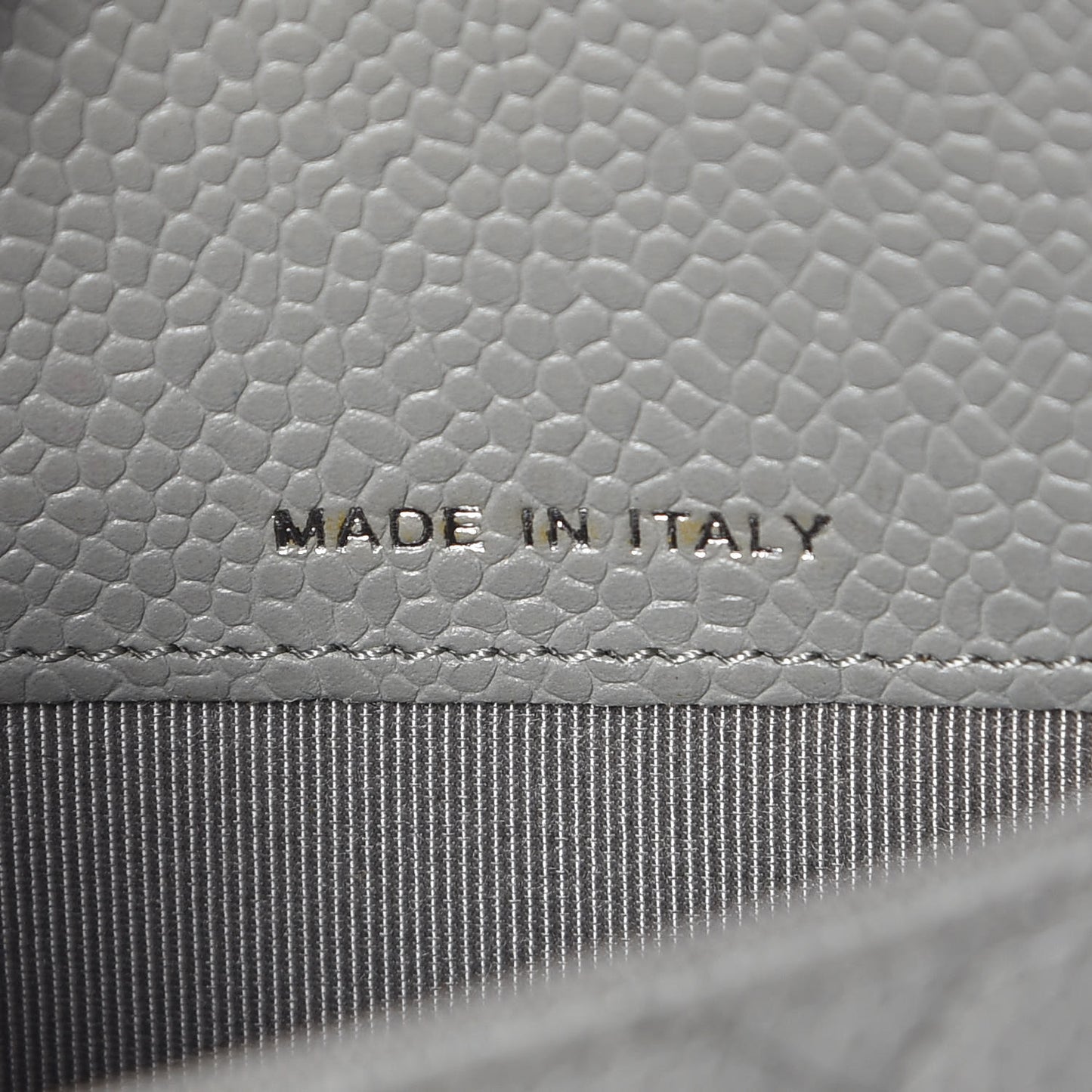 Caviar Quilted Small Flap Wallet Grey