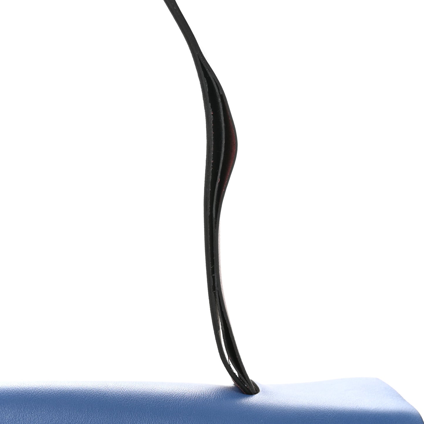 Calfskin Colorblock Mime Single Handle Bag Ruby Marine