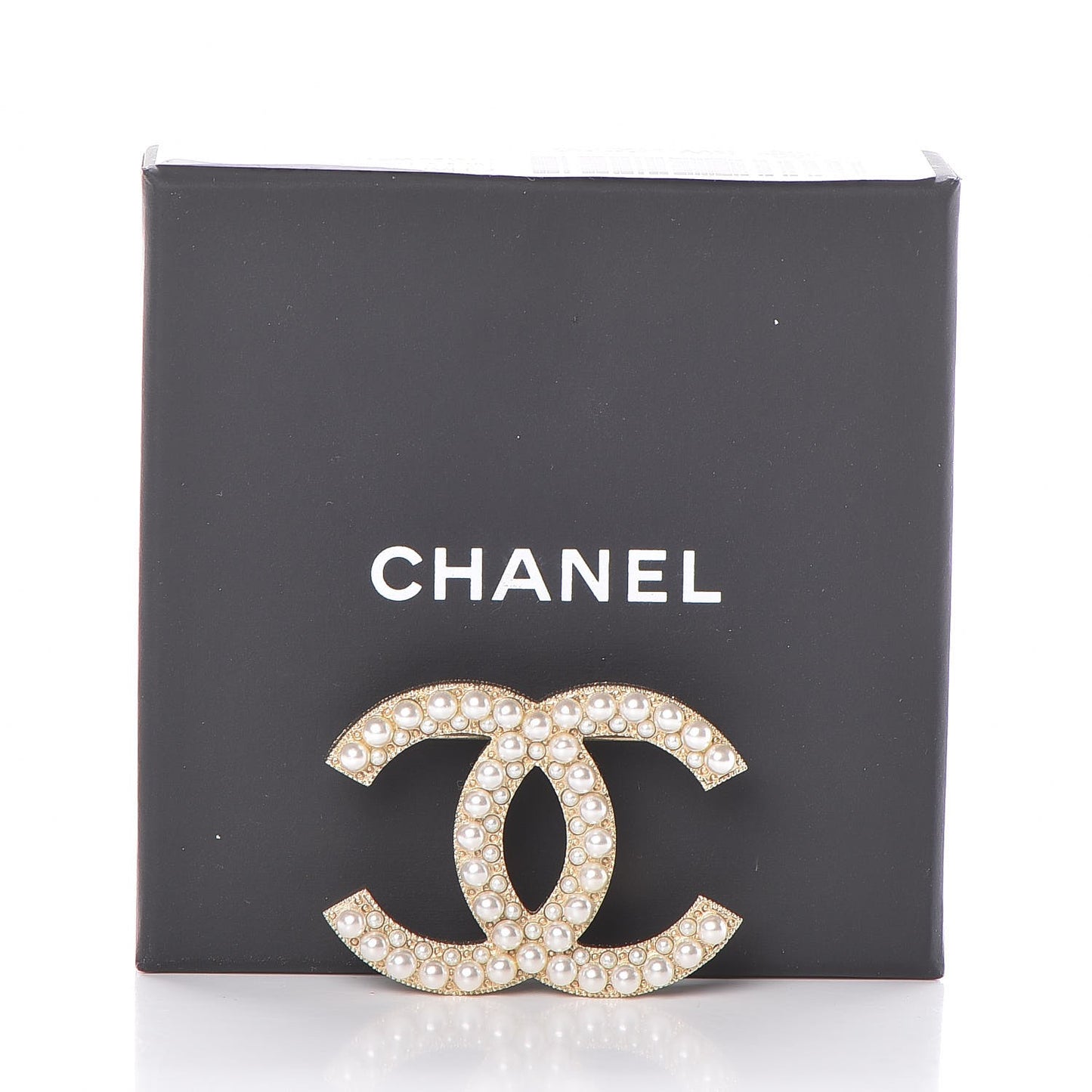 Pearl CC Brooch Gold