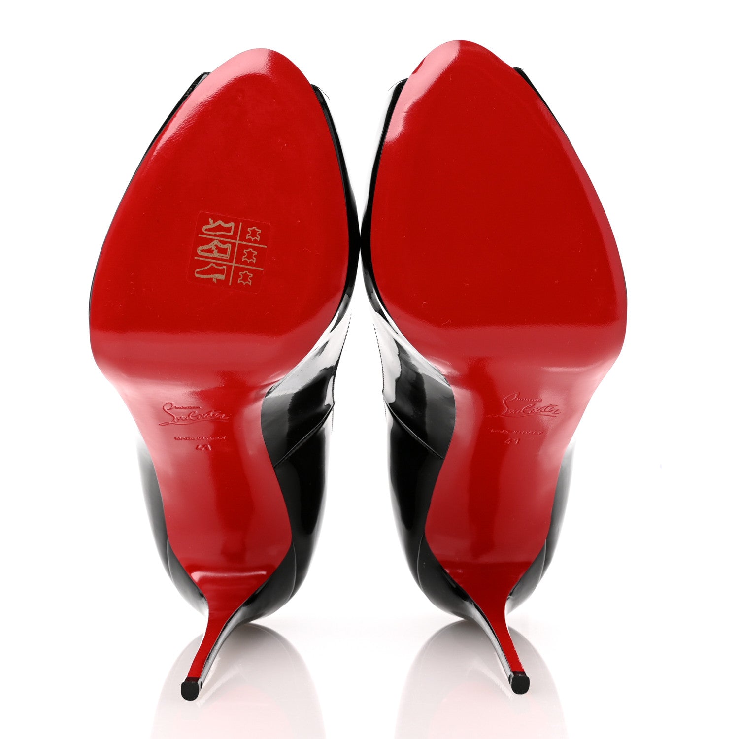 Christian Louboutin Patent New Very Prive 120 Pumps 41 Black Red 6 of 9