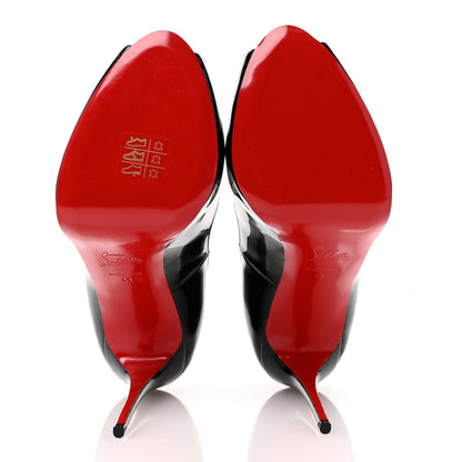 Christian Louboutin Patent New Very Prive 120 Pumps 41 Black Red 6 of 9