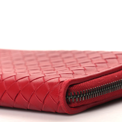 Bottega Veneta Nappa Intrecciato Zip Around Wallet Red 9 of 11
