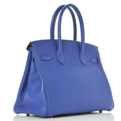 Hermes Togo Birkin 30 Bleu Electrique 10 of 87