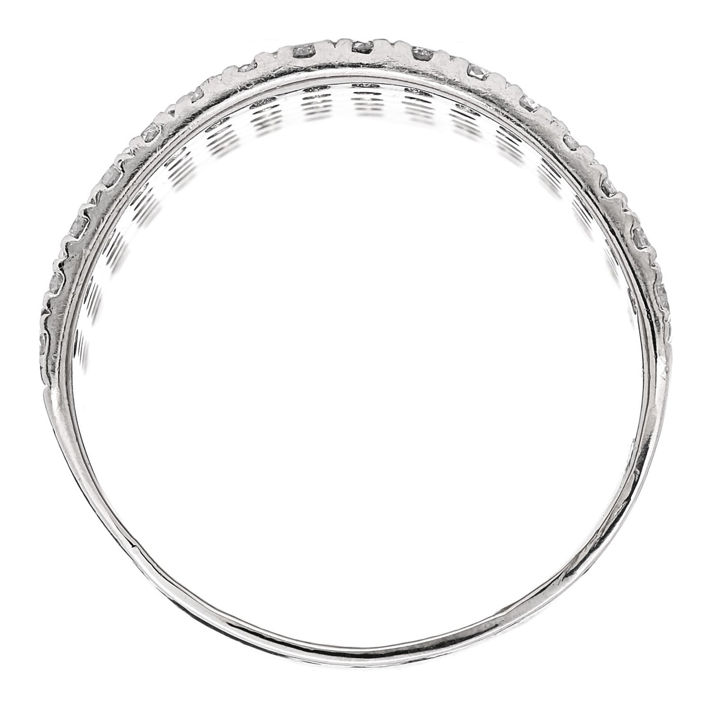 Platinum Diamond 3.00ctw Seven Row Half Eternity Band Ring 61 9.75
