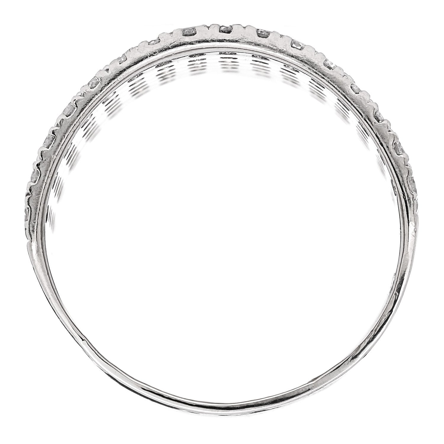 Parker & West by FASHIONPHILE Platinum Diamond 3.00ctw Seven Row Half Eternity Band Ring 61 9.75 5 of 10