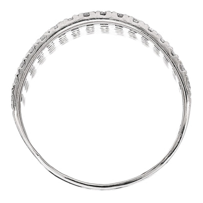 Parker & West by FASHIONPHILE Platinum Diamond 3.00ctw Seven Row Half Eternity Band Ring 61 9.75 5 of 10