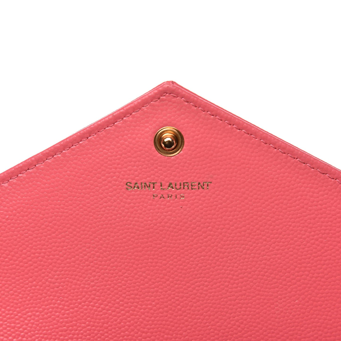 Grain De Poudre Matelasse Chevron Monogram Envelope Chain Wallet Rose Clair