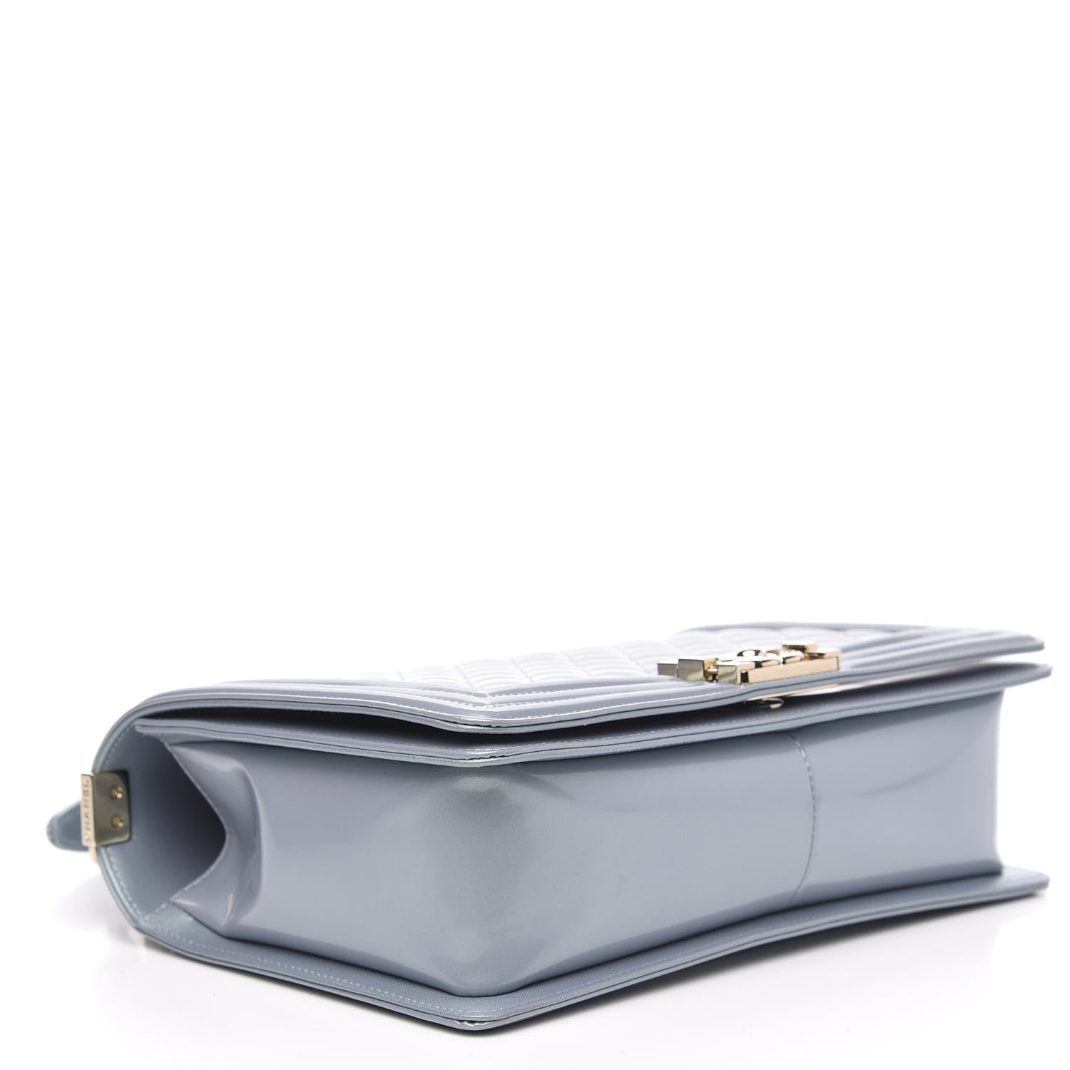 Chanel Iridescent Glazed Calfskin Quilted New Medium Boy Flap Light Blue 4 of 12