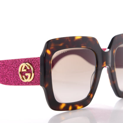Gucci Square Frame GG0102S Sunglasses Glitter Pink Multi 7 of 8