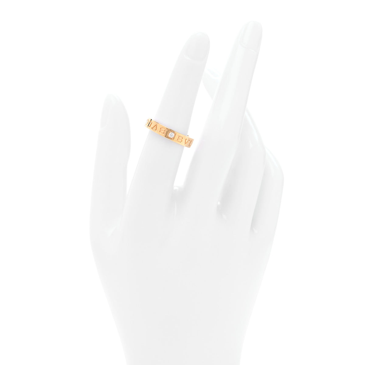 Bulgari 18K Yellow Gold Diamond B.Zero1 Essential Band Ring 52 6 2 of 5