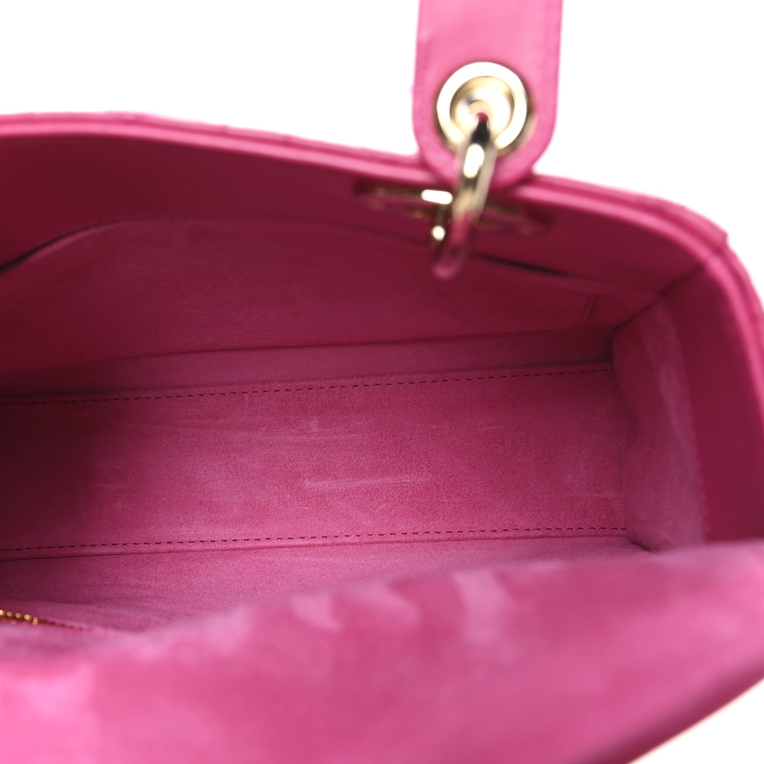 Christian Dior Lambskin Cannage Small My ABCDior Lady Dior Fuchsia