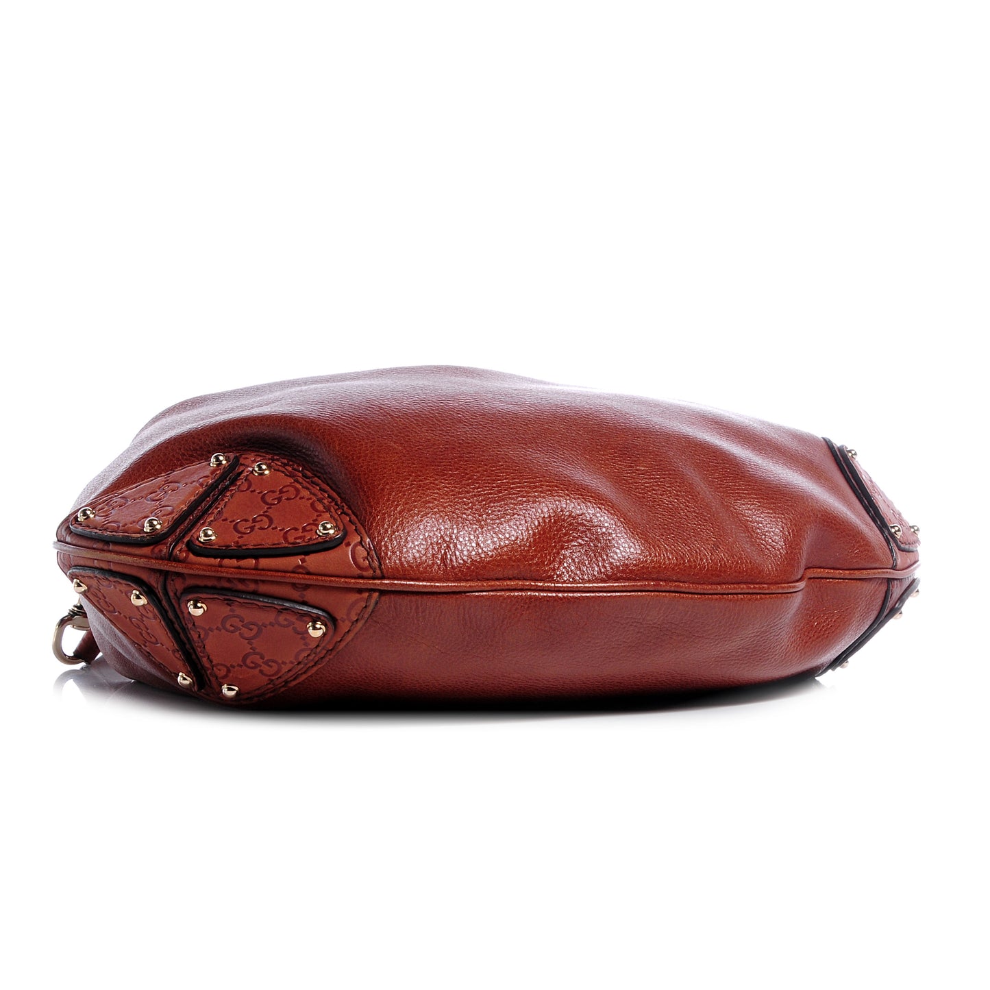 Leather Guccissima Large Indy Top Handle Bag Brown